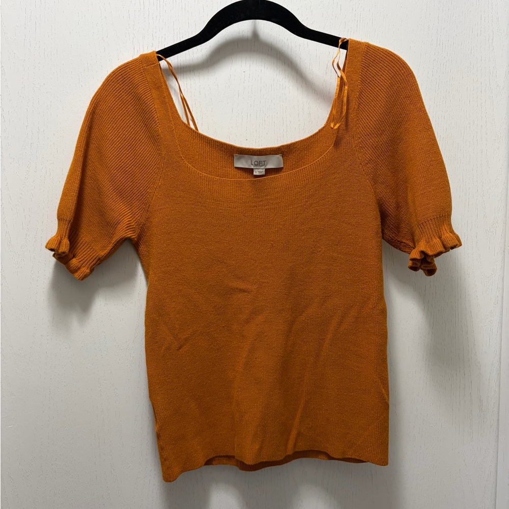 LOFT Burnt Orange Women's Sweater Blouse